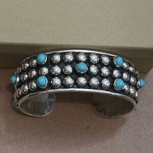 Silver and Turquoise Cuff Bracelet